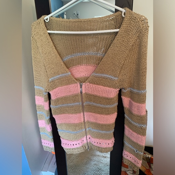 KNITTED. CARDIGAN - Picture 1 of 2